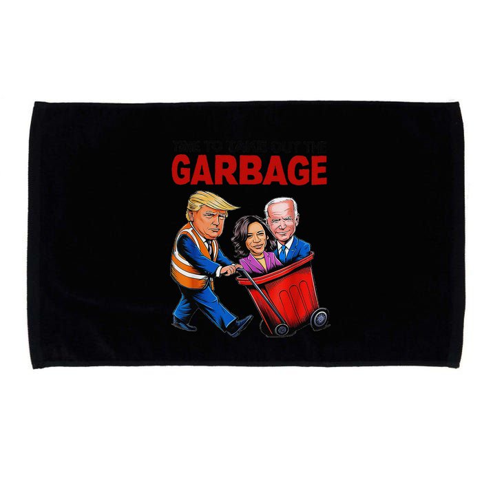 Funny Trump Lover Time To Take Out The Garbage Microfiber Hand Towel