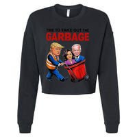 Funny Trump Lover Time To Take Out The Garbage Cropped Pullover Crew
