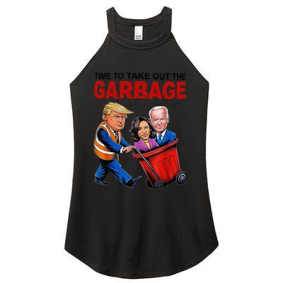 Funny Trump Lover Time To Take Out The Garbage Women's Perfect Tri Rocker Tank