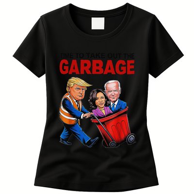 Funny Trump Lover Time To Take Out The Garbage Womens T-Shirt