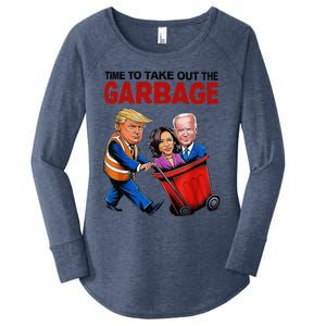 Funny Trump Lover Time To Take Out The Garbage Women's Perfect Tri Tunic Long Sleeve Shirt