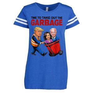 Funny Trump Lover Time To Take Out The Garbage Enza Ladies Jersey Football T-Shirt