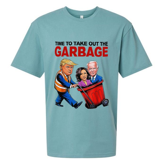 Funny Trump Lover Time To Take Out The Garbage Sueded Cloud Jersey T-Shirt