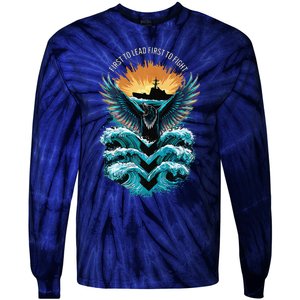 First To Lead First To Fight First Class Tie-Dye Long Sleeve Shirt