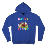 Fire Truck Lover Happy Easter Bunny Fire Truck Easter Sunday Gift Hoodie