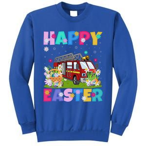 Fire Truck Lover Happy Easter Bunny Fire Truck Easter Sunday Gift Sweatshirt