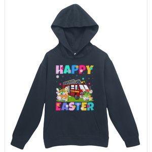 Fire Truck Lover Happy Easter Bunny Fire Truck Easter Sunday Gift Urban Pullover Hoodie