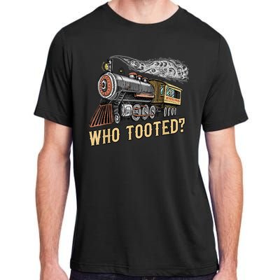 Funny Train Lovers & Railroad Vintage Retro Locomotive Gifts Adult ChromaSoft Performance T-Shirt