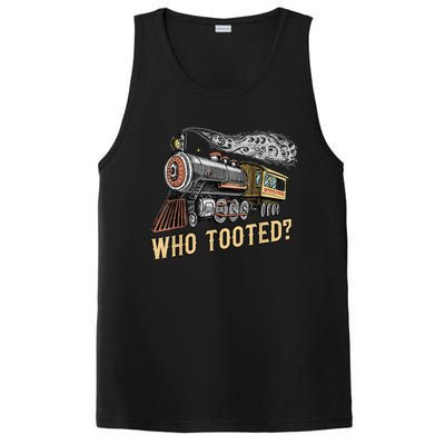 Funny Train Lovers & Railroad Vintage Retro Locomotive Gifts PosiCharge Competitor Tank