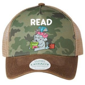 Funny Teacher Library Read Book Club Piggie Elephant Pigeons Legacy Tie Dye Trucker Hat