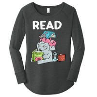 Funny Teacher Library Read Book Club Piggie Elephant Pigeons Women's Perfect Tri Tunic Long Sleeve Shirt