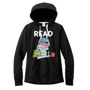 Funny Teacher Library Read Book Club Piggie Elephant Pigeons Women's Fleece Hoodie