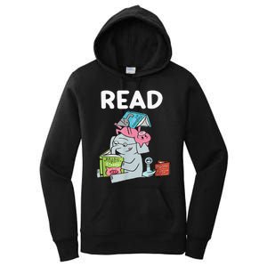 Funny Teacher Library Read Book Club Piggie Elephant Pigeons Women's Pullover Hoodie