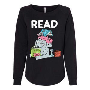 Funny Teacher Library Read Book Club Piggie Elephant Pigeons Womens California Wash Sweatshirt