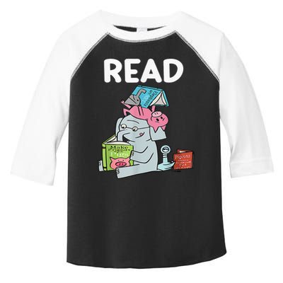 Funny Teacher Library Read Book Club Piggie Elephant Pigeons Toddler Fine Jersey T-Shirt