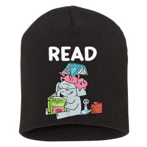 Funny Teacher Library Read Book Club Piggie Elephant Pigeons Short Acrylic Beanie