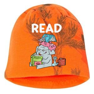 Funny Teacher Library Read Book Club Piggie Elephant Pigeons Kati - Camo Knit Beanie