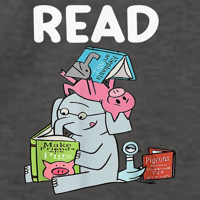 Funny Teacher Library Read Book Club Piggie Elephant Pigeons Vector Backpack