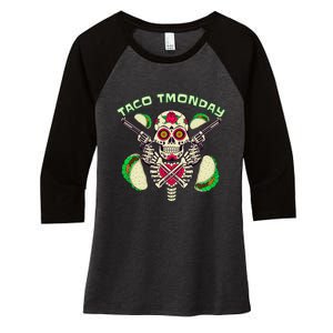 Funny Tacos Lover Taco TMonday Women's Tri-Blend 3/4-Sleeve Raglan Shirt