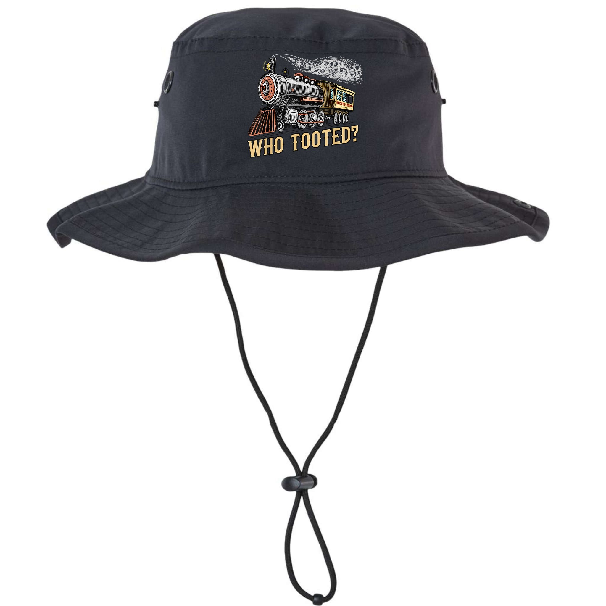 Funny Train Lovers & Railroad Vintage Retro Locomotive Gifts Bucket Hat