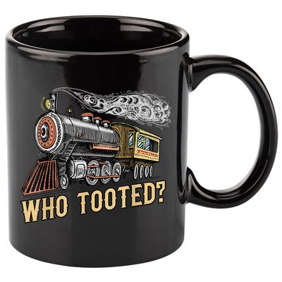 Funny Train Lovers & Railroad Vintage Retro Locomotive Gifts 11oz C Handle Ceramic Mug