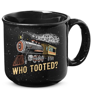 Funny Train Lovers & Railroad Vintage Retro Locomotive Gifts 15oz Campfire Ceramic Mug