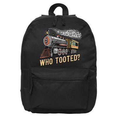 Funny Train Lovers & Railroad Vintage Retro Locomotive Gifts 16 in Basic Backpack