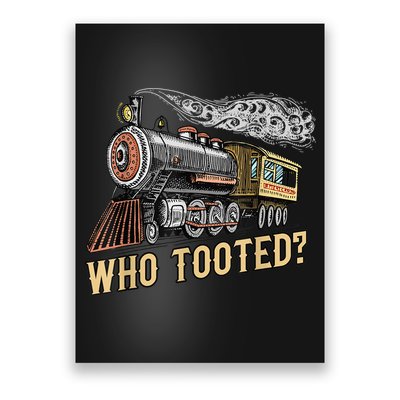 Funny Train Lovers & Railroad Vintage Retro Locomotive Gifts Poster