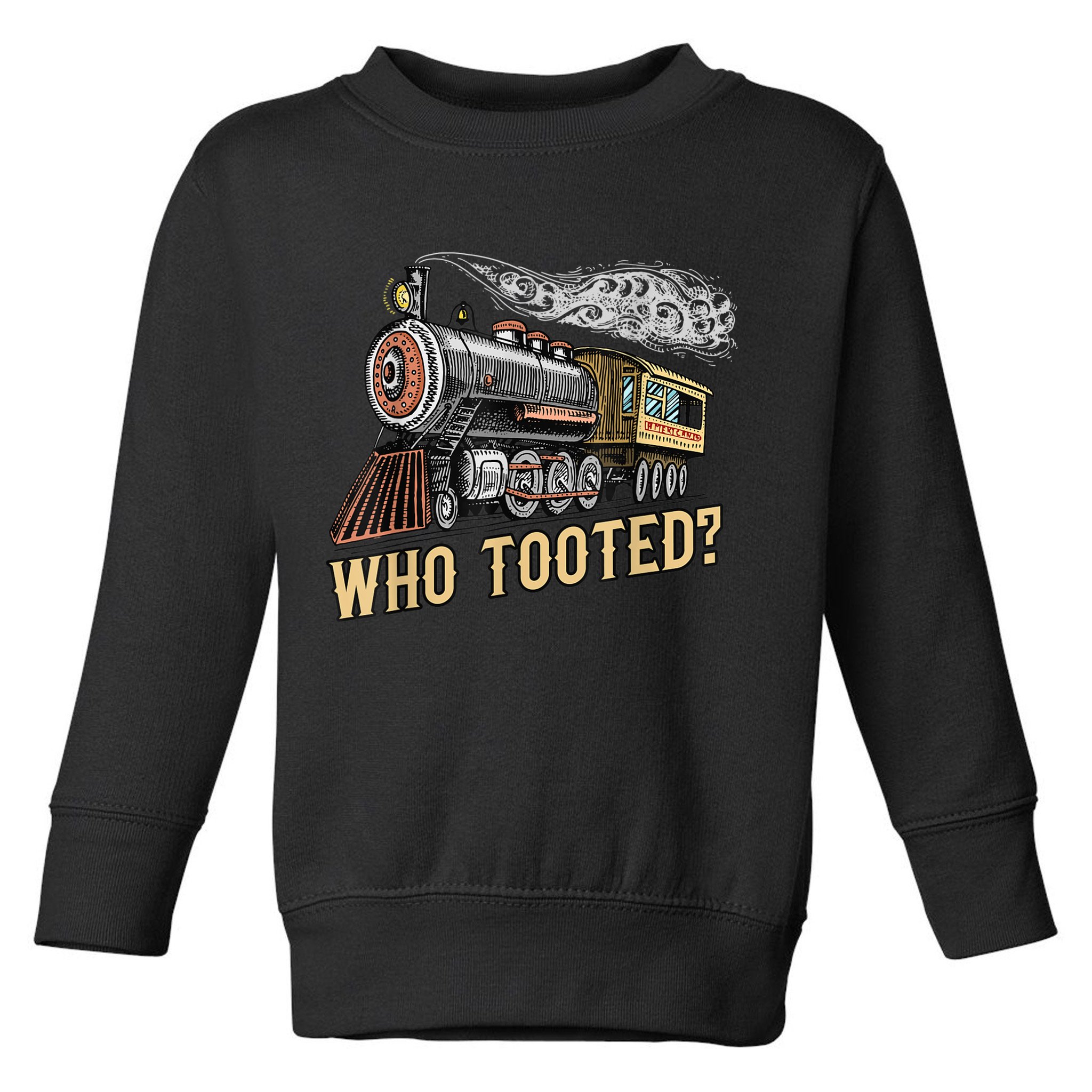 Funny Train Lovers & Railroad Vintage Retro Locomotive Gifts Toddler Sweatshirt