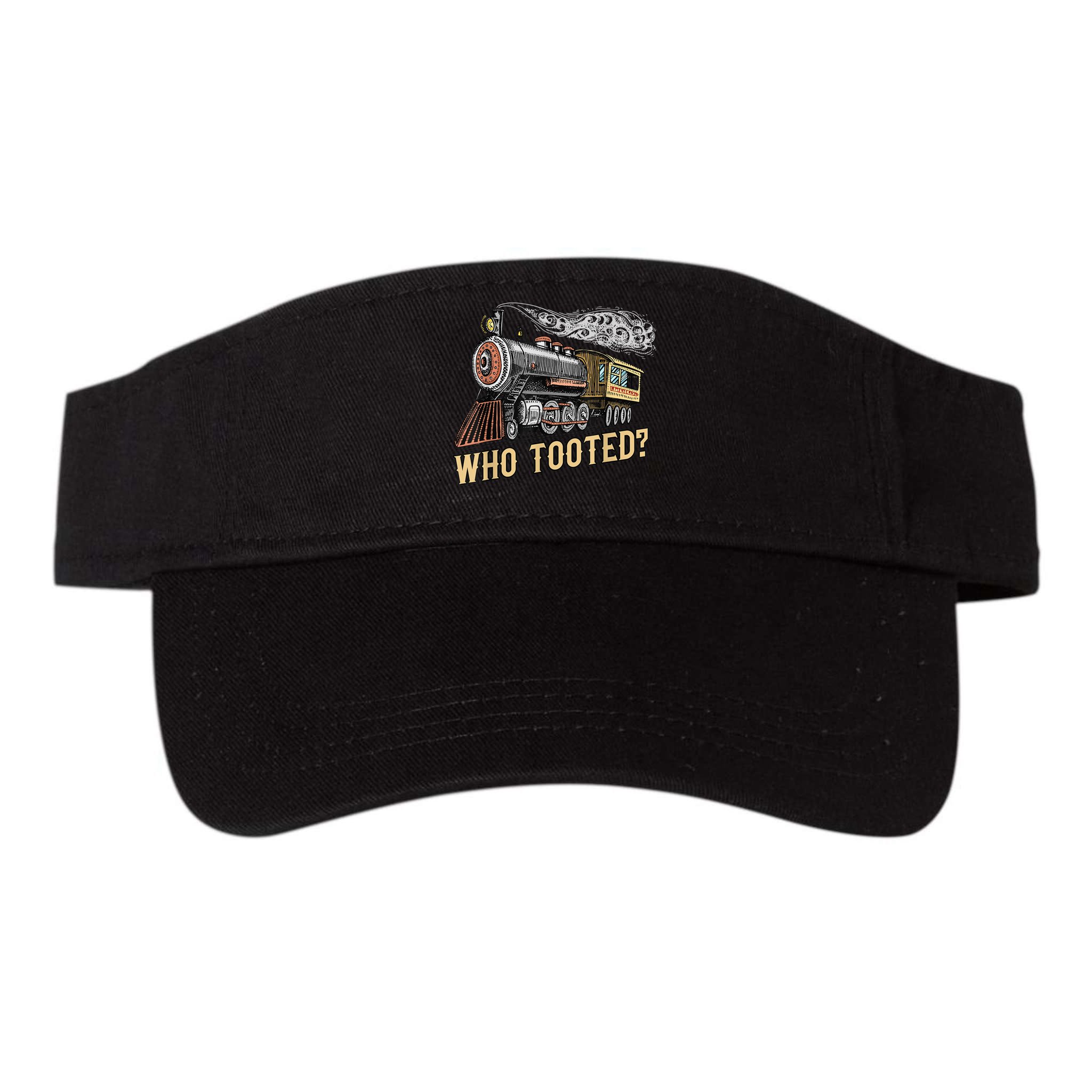 Funny Train Lovers & Railroad Vintage Retro Locomotive Gifts Visor