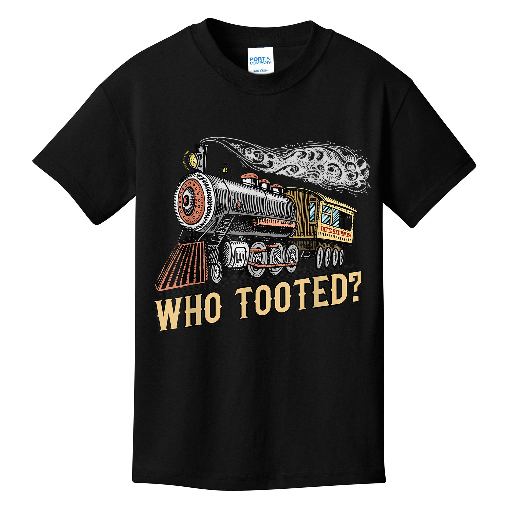 Funny Train Lovers & Railroad Vintage Retro Locomotive Gifts Kids T-Shirt