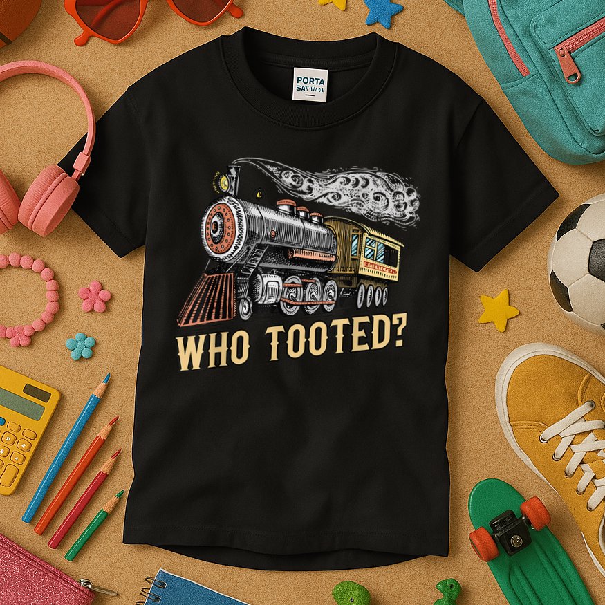 Funny Train Lovers & Railroad Vintage Retro Locomotive Gifts Kids T-Shirt