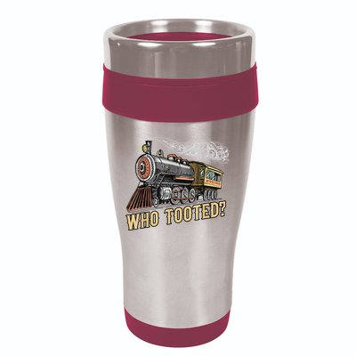 Funny Train Lovers & Railroad Vintage Retro Locomotive Gifts 16oz Travel Tumbler