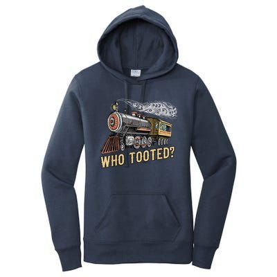 Funny Train Lovers & Railroad Vintage Retro Locomotive Gifts Women's Pullover Hoodie