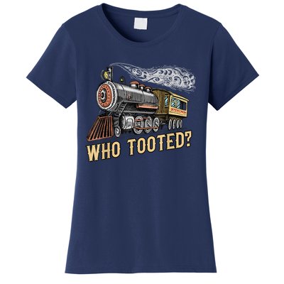 Funny Train Lovers & Railroad Vintage Retro Locomotive Gifts Women's T-Shirt