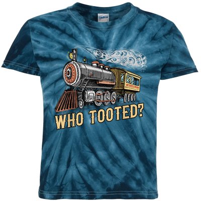 Funny Train Lovers & Railroad Vintage Retro Locomotive Gifts Kids Tie-Dye T-Shirt