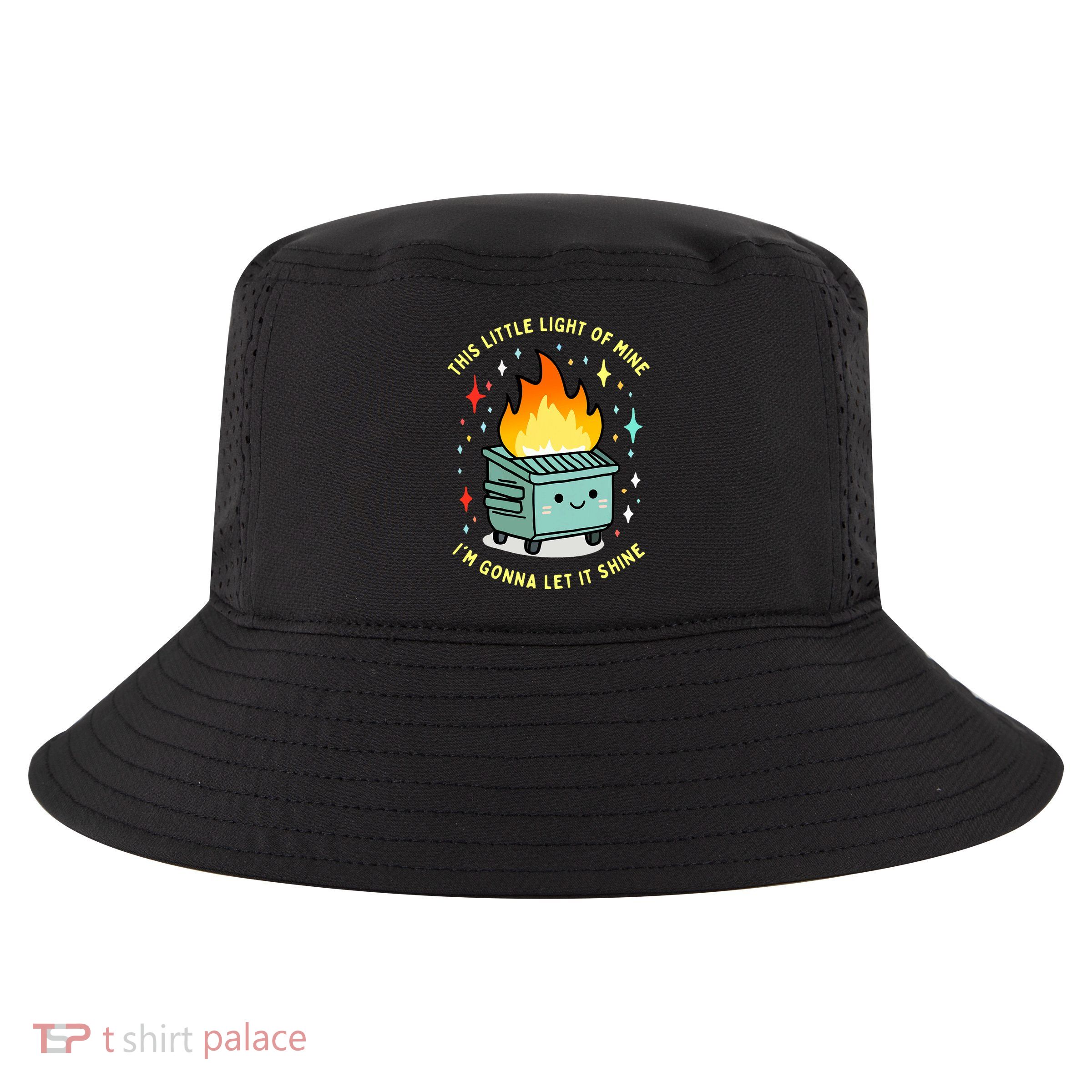 Funny This Little Light Of Mine Lil Dumpster Fire Meme Cool Comfort Performance Bucket Hat