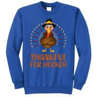 Funny Turkey Lover Thankful For Hockey Thanksgiving Cool Gift Sweatshirt