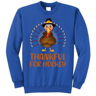 Funny Turkey Lover Thankful For Hockey Thanksgiving Cool Gift Sweatshirt