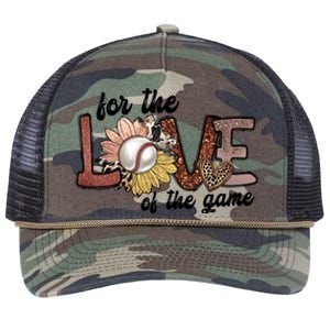 For The Love Of The Game Cool Baseball Design Retro Rope Trucker Hat Cap