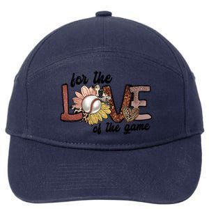 For The Love Of The Game Cool Baseball Design 7-Panel Snapback Hat