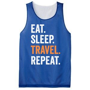 Funny Travelling Lover Funny Gift Eat Sleep Travel Repeat Cute Gift Mesh Reversible Basketball Jersey Tank