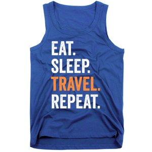 Funny Travelling Lover Funny Gift Eat Sleep Travel Repeat Cute Gift Tank Top