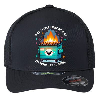 Funny This Little Light Of Mine Lil Dumpster Fire Flexfit Unipanel Trucker Cap