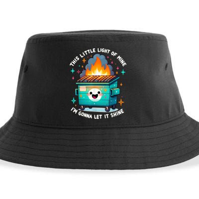 Funny This Little Light Of Mine Lil Dumpster Fire Sustainable Bucket Hat