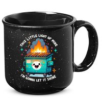 Funny This Little Light Of Mine Lil Dumpster Fire 15oz Campfire Ceramic Mug
