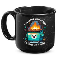 Funny This Little Light Of Mine Lil Dumpster Fire 15oz Campfire Ceramic Mug