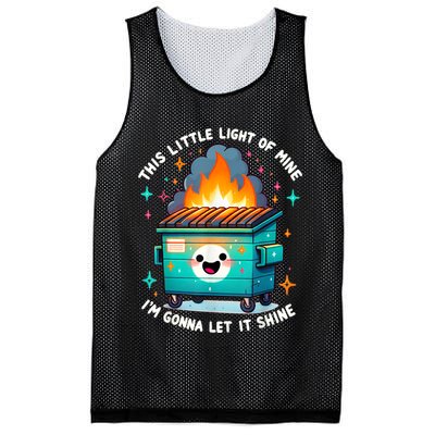 Funny This Little Light Of Mine Lil Dumpster Fire Mesh Reversible Basketball Jersey Tank