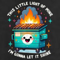 Funny This Little Light Of Mine Lil Dumpster Fire Large Microfiber Waffle Golf Towel