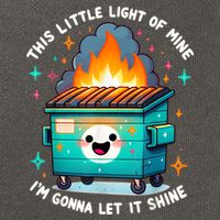 Funny This Little Light Of Mine Lil Dumpster Fire Cotton Canvas Backpack